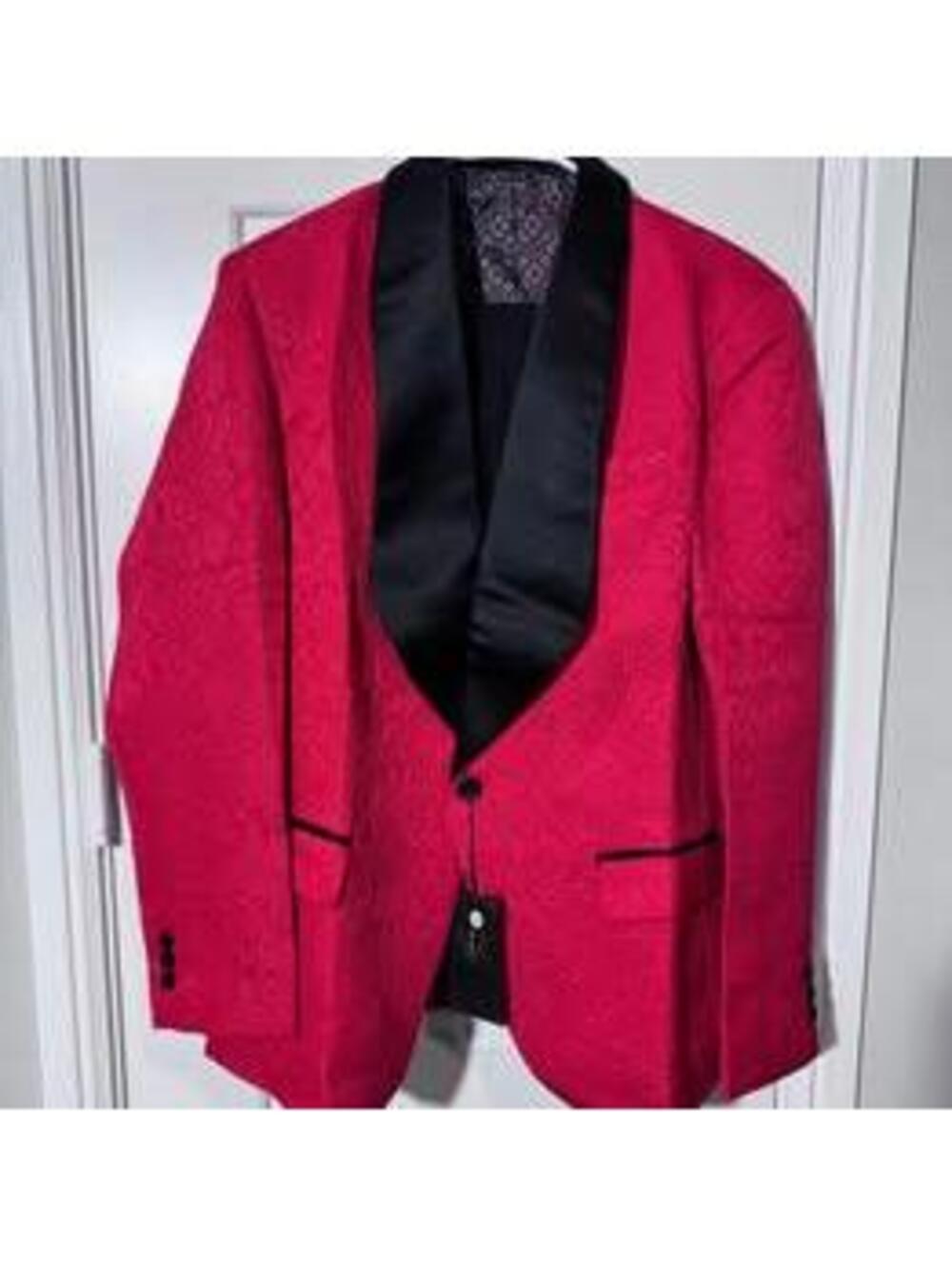 Men’s Tuxedo Suits for Men Size M Red Embossed 2 Pieces M363